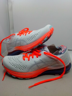 Asics Tennis Shoes Gel Kayano 28 Women White/orange/blue Size: 6 Us/ 37 Eu /...