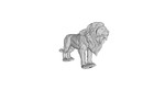 Printle Animal African Lion Big Cat Safari Zoo Figure for Dioramas Train Sets
