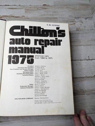 Chilton’s Auto Repair Manual 1975 American Cars 1968 to 1975 Hardcover - Picture 6 of 7