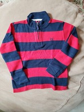 Chaps Boys Red/Navy Stripe Pullover Sweater/Rugby Size 7