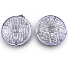 4.5" Clear Turn Signal Lamp Fits Jeep CJ3 CJ5 CJ6 CJ2A CJ3A CJ3B '45 '75