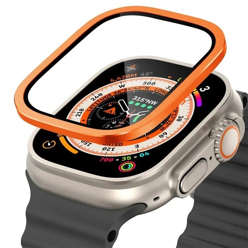Tempered Glass For Apple Watch Ultra 2 49mm Screen Protector Metal Frame Anti-Sc - Zdjęcie 18 z 19