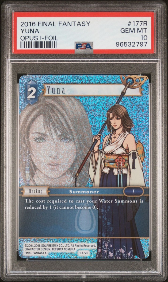 Yuna Foil Wave 1 - 1-177R - LP - Final Fantasy TCG FFTCG PSA Yuna Foil Wave 1 - 1-177R - LP - Final Fantasy TCG FFTCG PSA