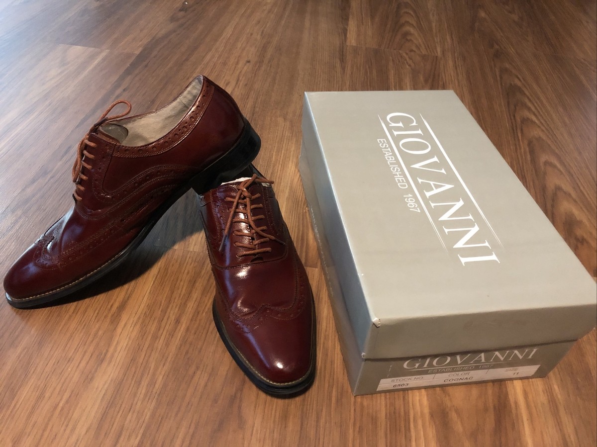 GIOVANNI MENS DRESS SHOES NIB SIZE 11 Cognac (6503) | eBay display picture 3