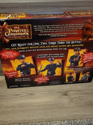 Pirates Of The Caribbean 3 Jack Sparrow’s Weapon Gear SFX Action Sealed Box Worn - Picture 3 of 3