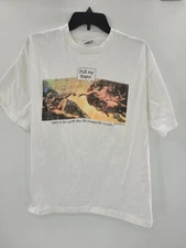 Vtg Michaelangelo Shirt L Art Parody Pull My Finger USA Sistine High 90s Single 