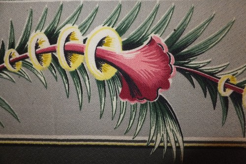 30's Barkcloth Nubby Modern Florida bungelow type art picture framed - Picture 3 of 11