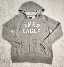 American Eagle Outfitters Women's Med Upstate New York Gray Pullover Hoodie