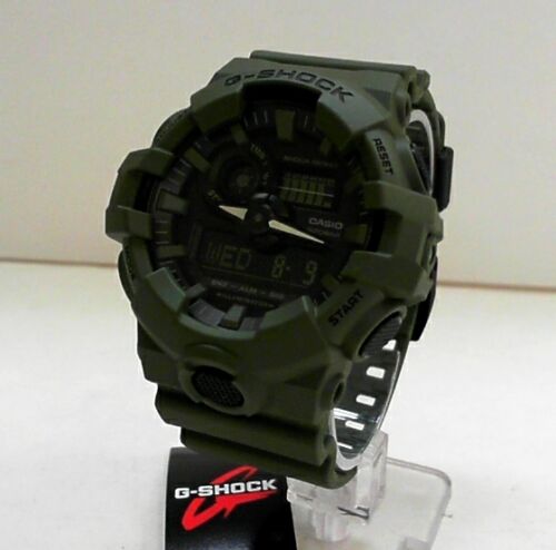 New Casio G-Shock Olive Green Ana Digi World Time Watch GA-700UC-3A 889232162027 | eBay