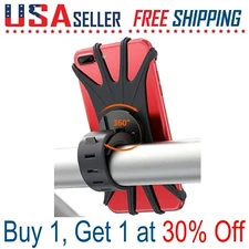 Cell Phone Silicone Mount Holder GPS Motorcycle MTB Bike Bicycle 360 Rotation  