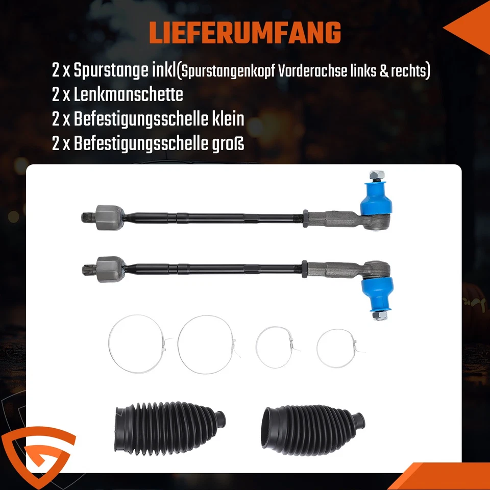 Tie Rod + Steering Boot Suitable For VW New Beetle Cabriolet 1Y7 Front L+R - Image 2 of 4