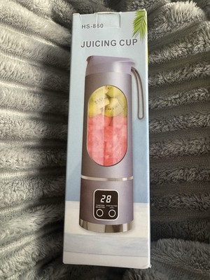Akku Mixer To Go  Entsafter HS-860 Smoothie Maker USB  Ice Crusher Purple Neu