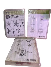 Stampin' Up! Lot Of 3 Picture Perfect  Happy Moments Bliss Ink Stamp Unmounted