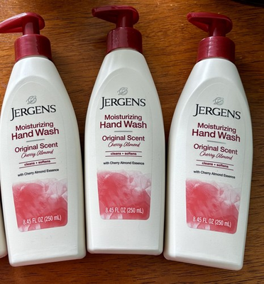 #ad #ad Lot of 3 Jergens Moisturizing Hand Wash Cherry Almond Original Scent 8.45 oz $18.99