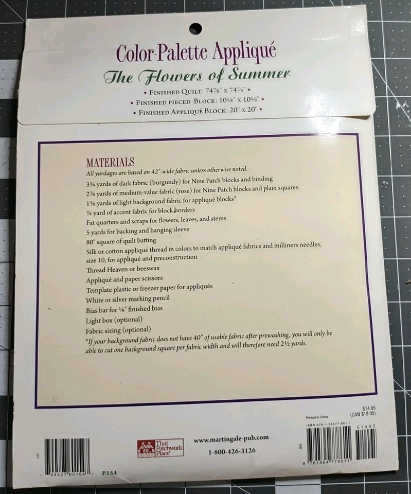 Color-Palette Applique The Season in Bloom Pattern - Image 3 of 3