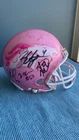 Denver Broncos Pink Riddell Mini Helmet Signed Various Players from 2009/10 year