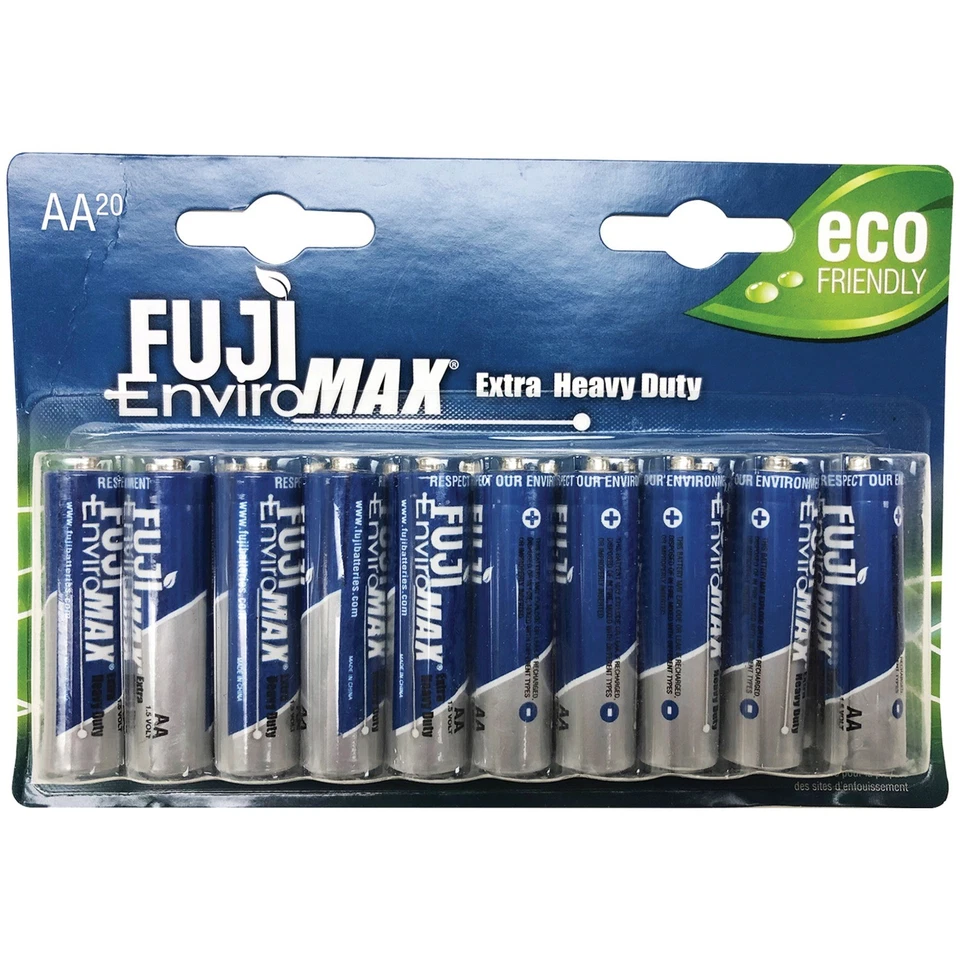 Baterías extra resistentes FUJI ENVIROMAX® EnviroMax AA, paquete de 20 Foto 2 de 2