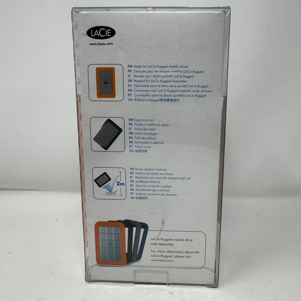 LaCie Resistente Todo Terreno Disco Duro Fundas Protectoras Mangas Azul Naranja Verde Foto 4 de 4