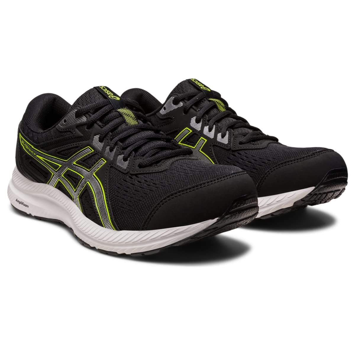 SAOLA Scarpe da corsa ASICS Gel Contend 8 da uomo nero argento puro taglia 7 5 US 6 5 UK
