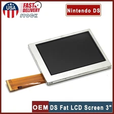 Original 3" LCD Display Screen Replacement For Nintendo DS Fat Phat Top Bottom