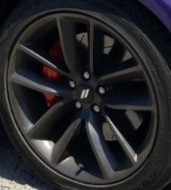 2019 Charger OE Wheel 20x9 5 Spoke V Spoke Black Noise Opt Wrw Dodge