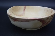 Vintage Hand Crafted Box Elder Wood Hand Turned Bowl 9 x 2.5" Flame Red Lines