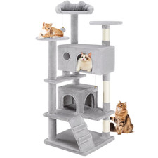 54In Tall Multi-Level Cat Tree Tower for Indoor Pet Furniture Stable Kitty Play