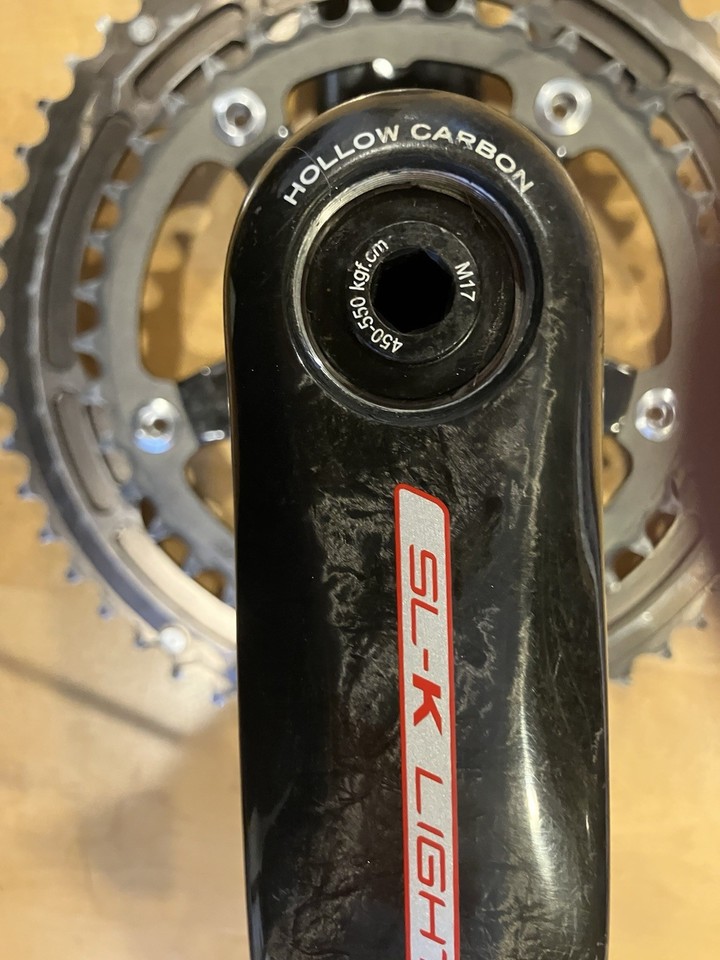 Pédalier FSA SL-K Carbone Super Léger - 172,5mm - 39/53T - Parfait Pour Route Et Triathlon