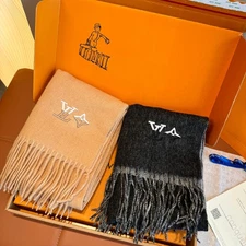 Men's 100% Cashmere Scarf Solid-Color Simple-Style Warm Scarf Christmas Gift