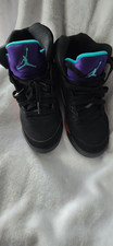 Nike Air Jordan Mid Top Lace-Up Basketball Sneaker Black/Purple/Teal/Red