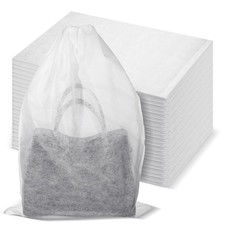100 Pcs 15.7x23.6 Inch White Dust Bags For Shoes Handbags NonWoven Fabric