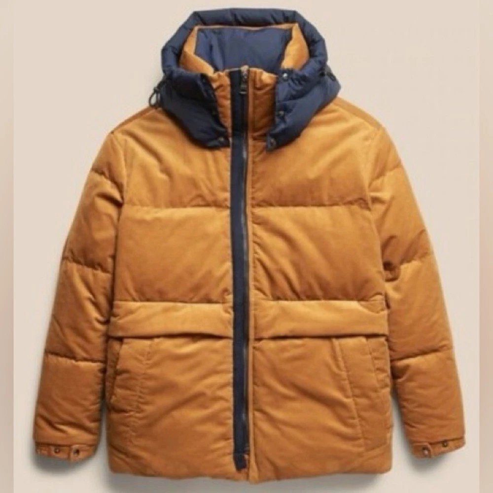 Banana Republic Corduroy Puffer Jacket Size XL Marigold