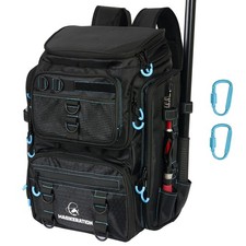 Magikeration Fishing Backpack with Rod Holders,900D Oxford Water-Resistant Fishi