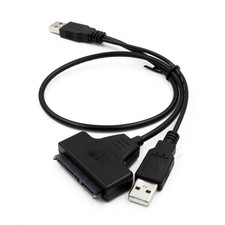 USB 2.0 to 2.5inch HDD 7 15pin SATA Hard Drive Cable Adapter For SATA SSD  HDD