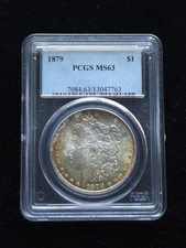 1879 Morgan Silver Dollar PCGS Graded MS63 Toning #13047763