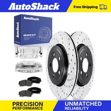 Front Drilled Slotted Brake Rotors Premium Ceramic Pad Caliper for Dodge Charger
