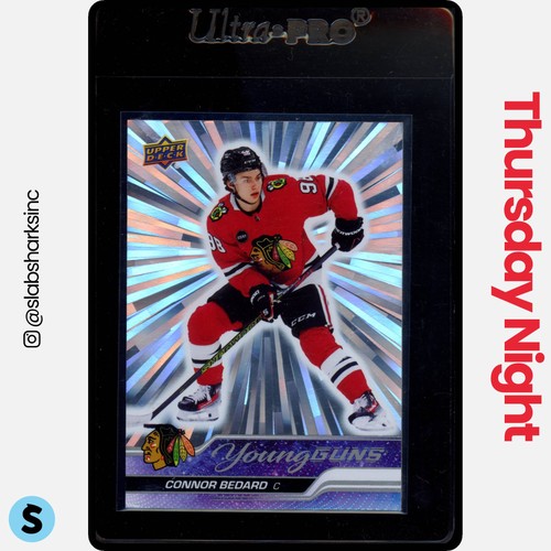 2023 UPPER DECK SERIES 2 #451 CONNOR BEDARD OUTBURST SILVER YOUNG GUNS RC ROOKIE
