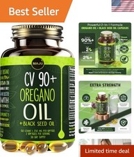 Maju's Oregano  Black Seed Oil Capsules - 60 Softgels, 500mg, 30-Day Guarantee