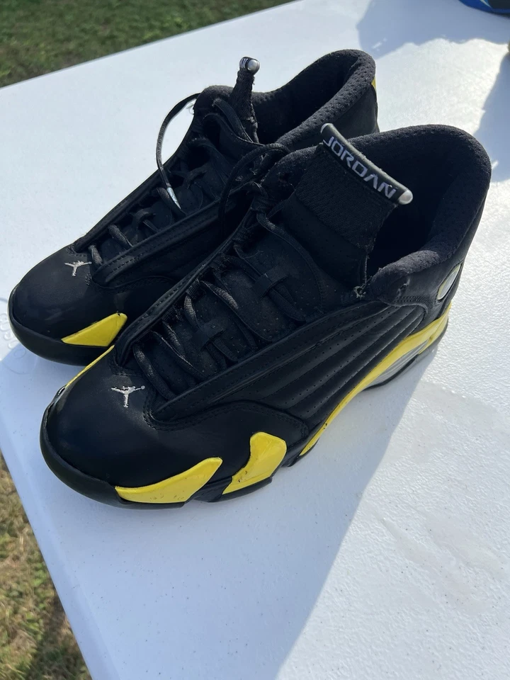 Jordan 14 Retro Thunder Para Hombre - 487471-070 - Talla 9 EE. UU. Foto 2 de 4