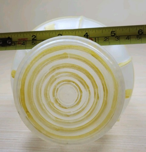 Vintage mattiertes handbemaltes Glas Deckenleuchte Lampe Kugelschirm - Bild 10 von 13