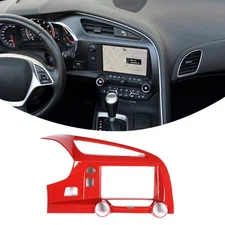 ABS Sports Red Interior Center Dashboard AC Air Vent Cover For Corvette C7 14-19