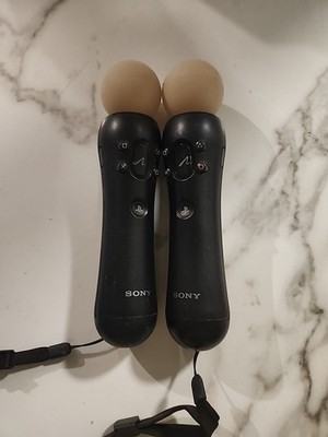 Sony PlayStation Move Motion Controller Black (CECH-ZCM1U) TESTED Working 2 Pack