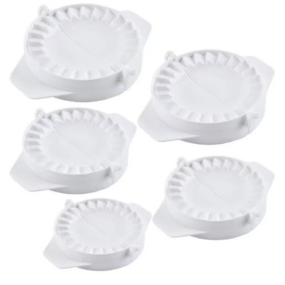 5 Piece Manual Dumpling - PP Plastic Press Set for Homemade Dumpling Skins