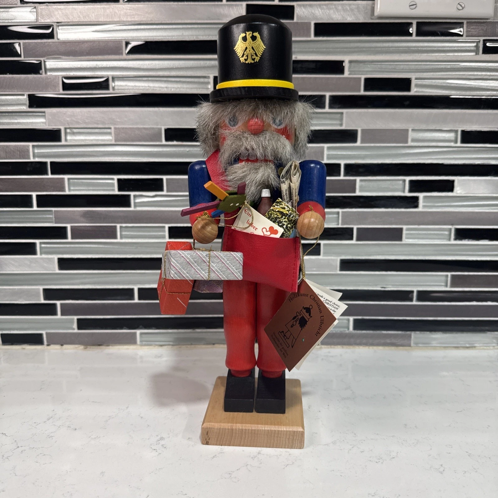 1988 Christian Ulbricht Mailman Nutcracker West Germany Smithsonian Box Tags
Opens in a new window o