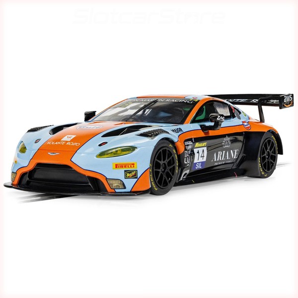 "Scalextric C4655 Aston Martin Vantage GT3 \"No.14 Gulf\" 2025 Bathurst 1:32 Auto"-image
