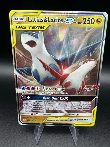 Latias & Latios GX 113/181 Pokemon Team Up Sun & Moon Ultra Rare 2019