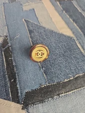 Brown Resin With Gold Designer Ring Adjustable - Designer Costume Jewelry