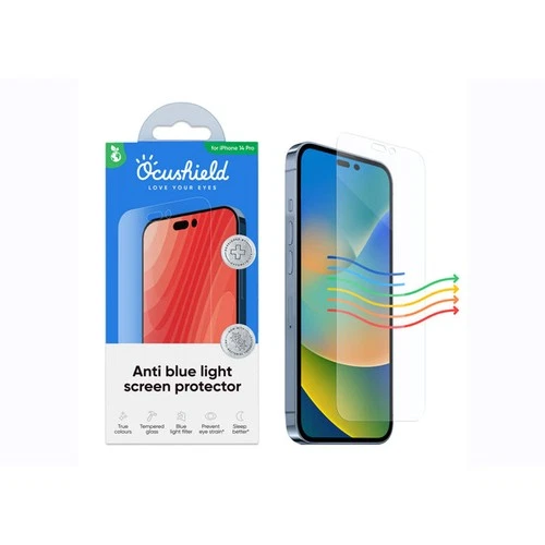 Hypertec Anti Blue Light Screen Protector Iphone 14 Pro Transparent Mobile Phone