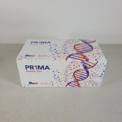 MidSci PR-200RK-S Prima 200ul Pipette Tips Racked Clear Low Retention 10 Racks