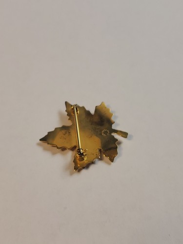 Vintage BOND BOYD Gold Filled Double Maple Leaf Brooch Pin Canada Signed - Picture 20 of 24
